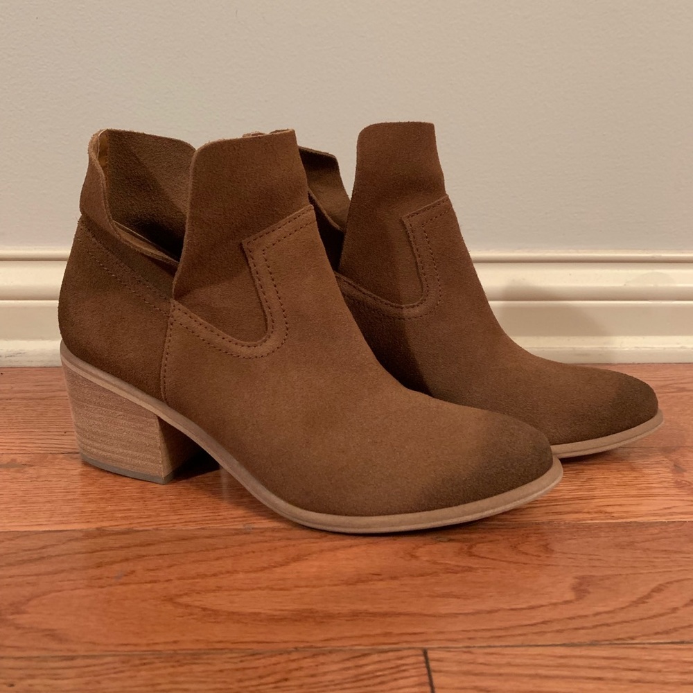 BP Cognac Suede Booties - Size 9